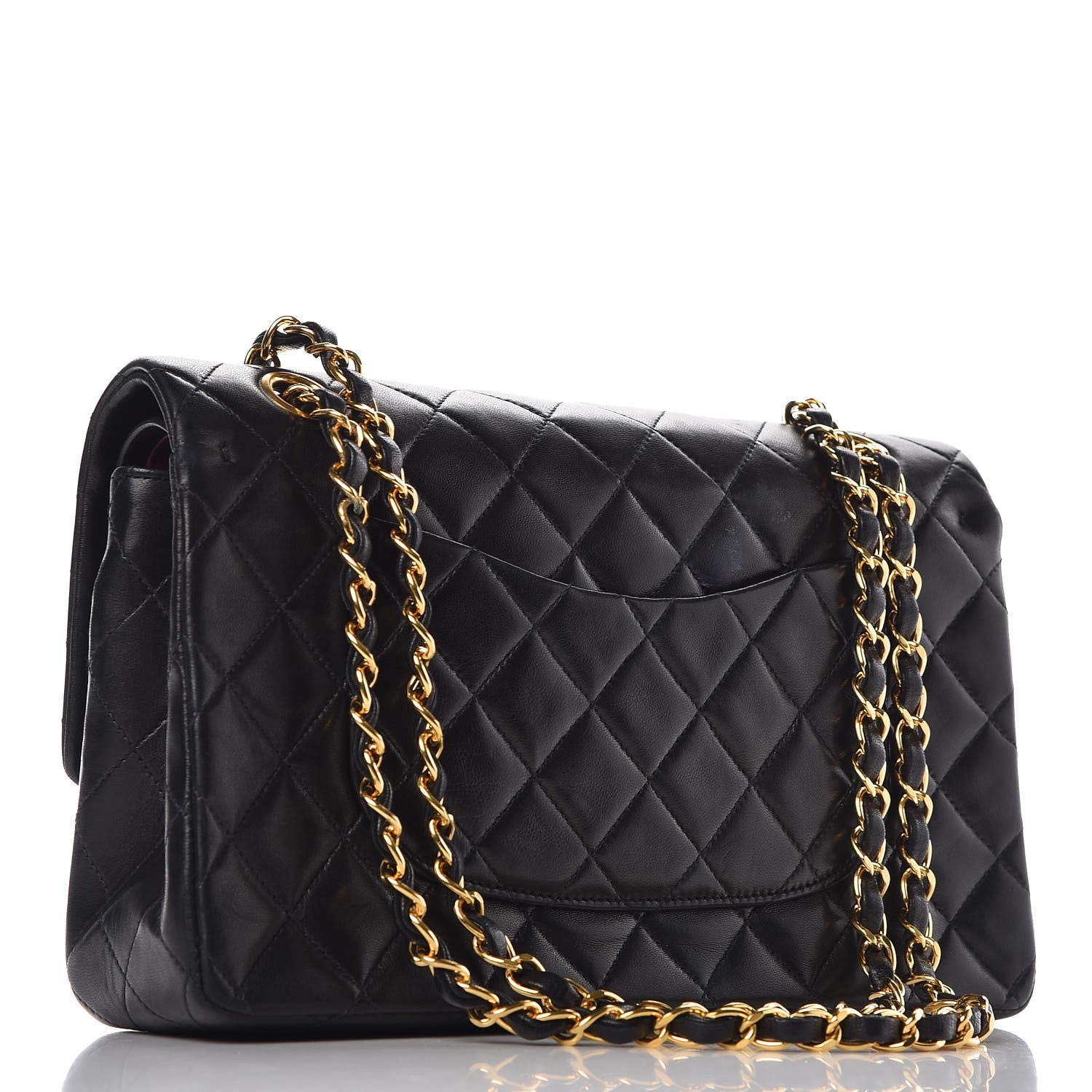 Chanel Lambskin Quilted Medium Double Flap Black 4 of 16