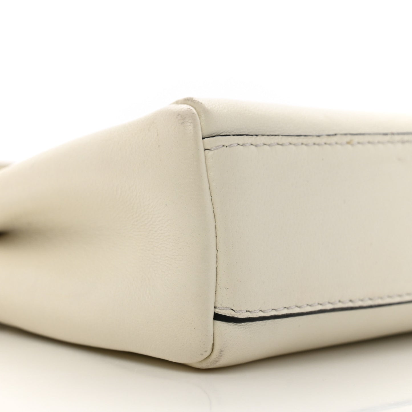 Shiny Nappa Micro Peekaboo Iconic Satchel White