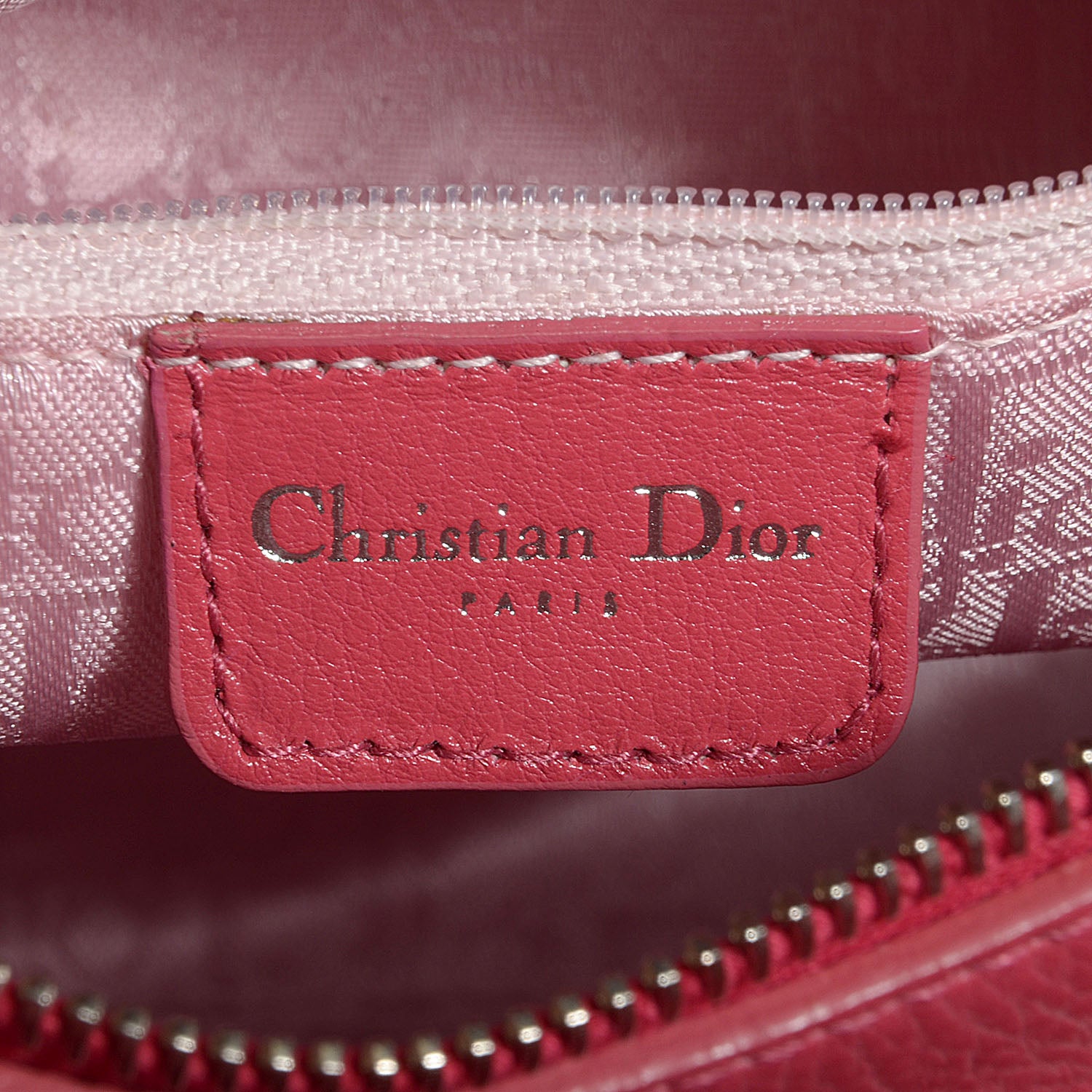 Christian Dior Calfskin Cannage Tote Pink 7 of 8