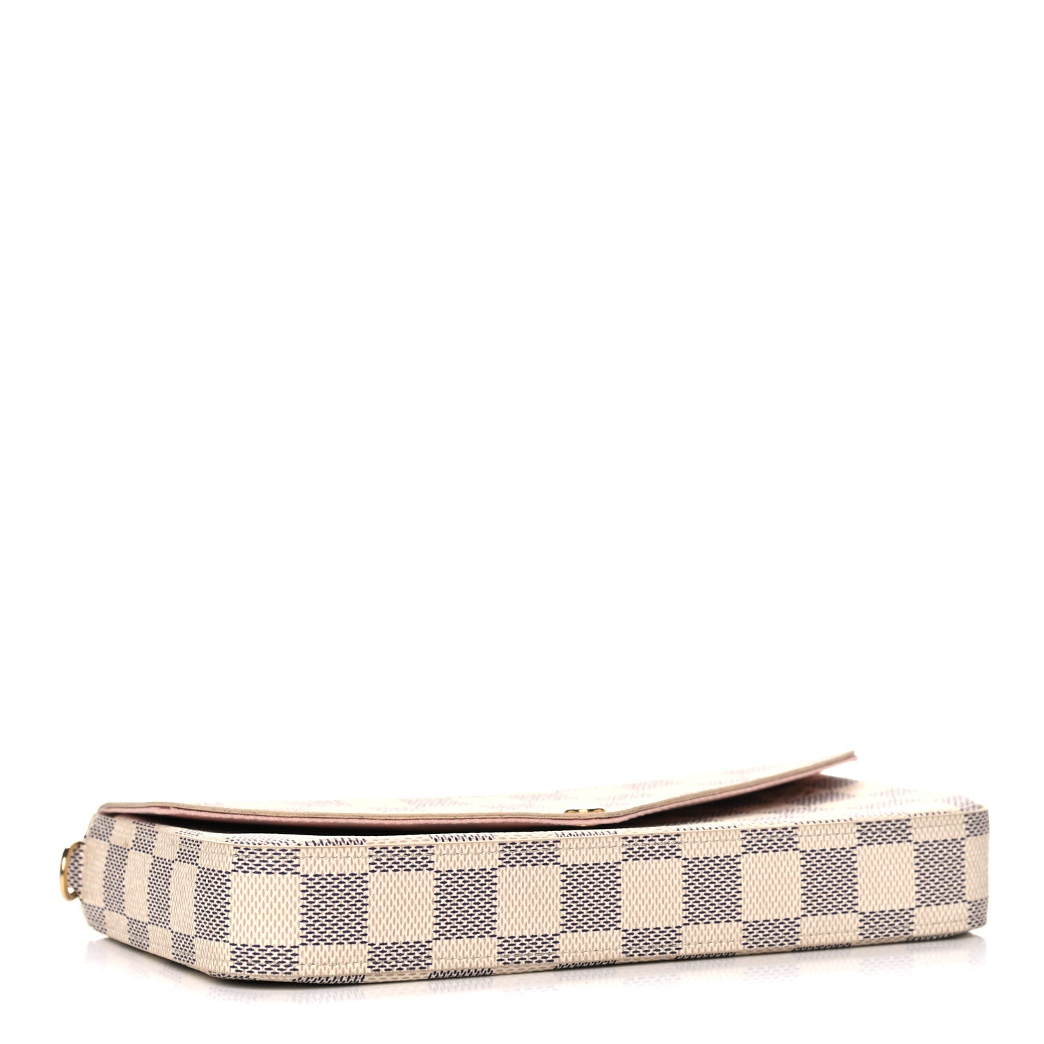 Louis Vuitton Damier Azur Pochette Felicie Chain Wallet Rose Ballerine 4 of 12