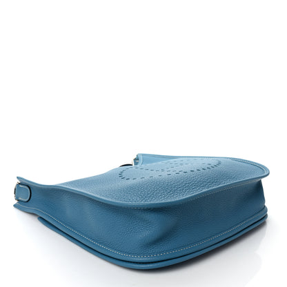 Hermes Taurillon Clemence Evelyne III PM Blue Jean 4 of 9