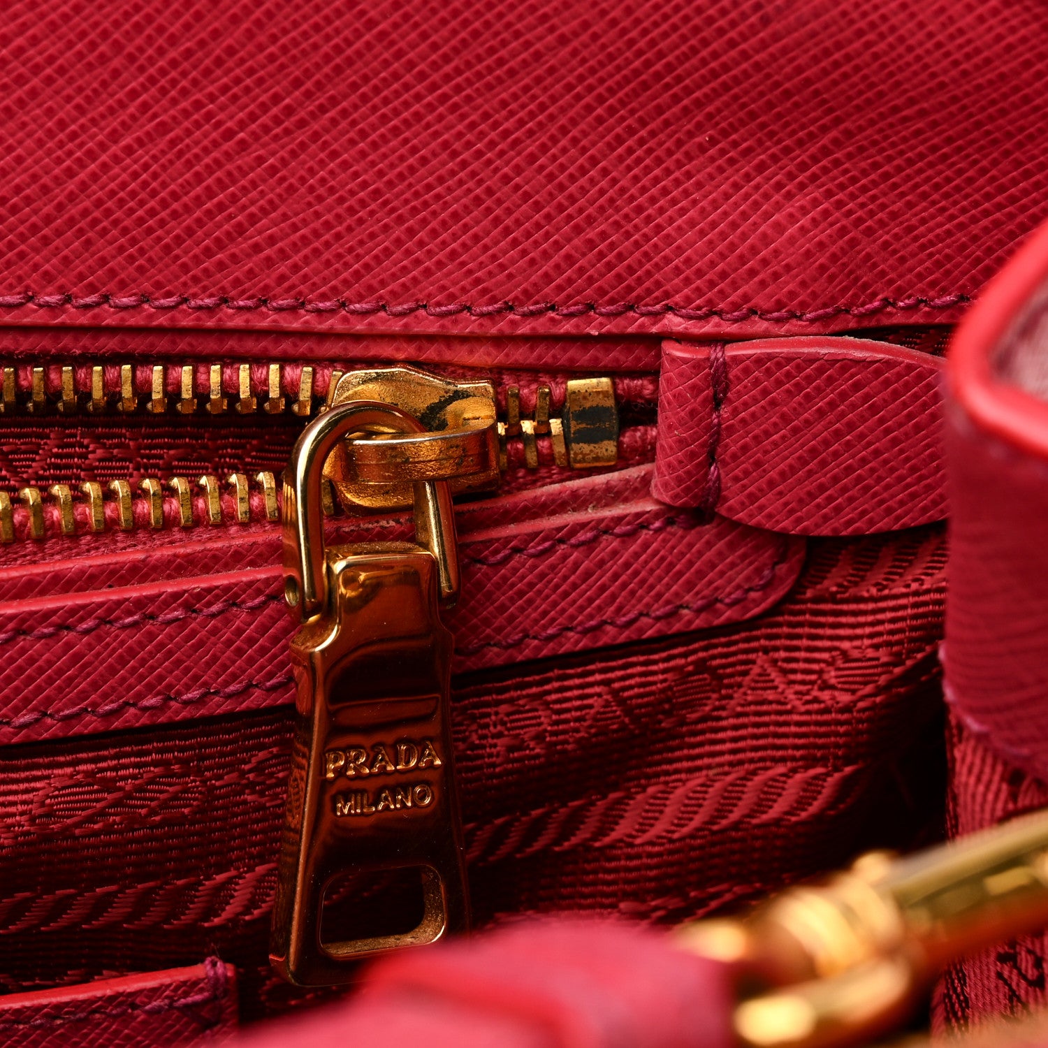 Prada Saffiano Medium Galleria Double Zip Tote Peonia 16 of 18