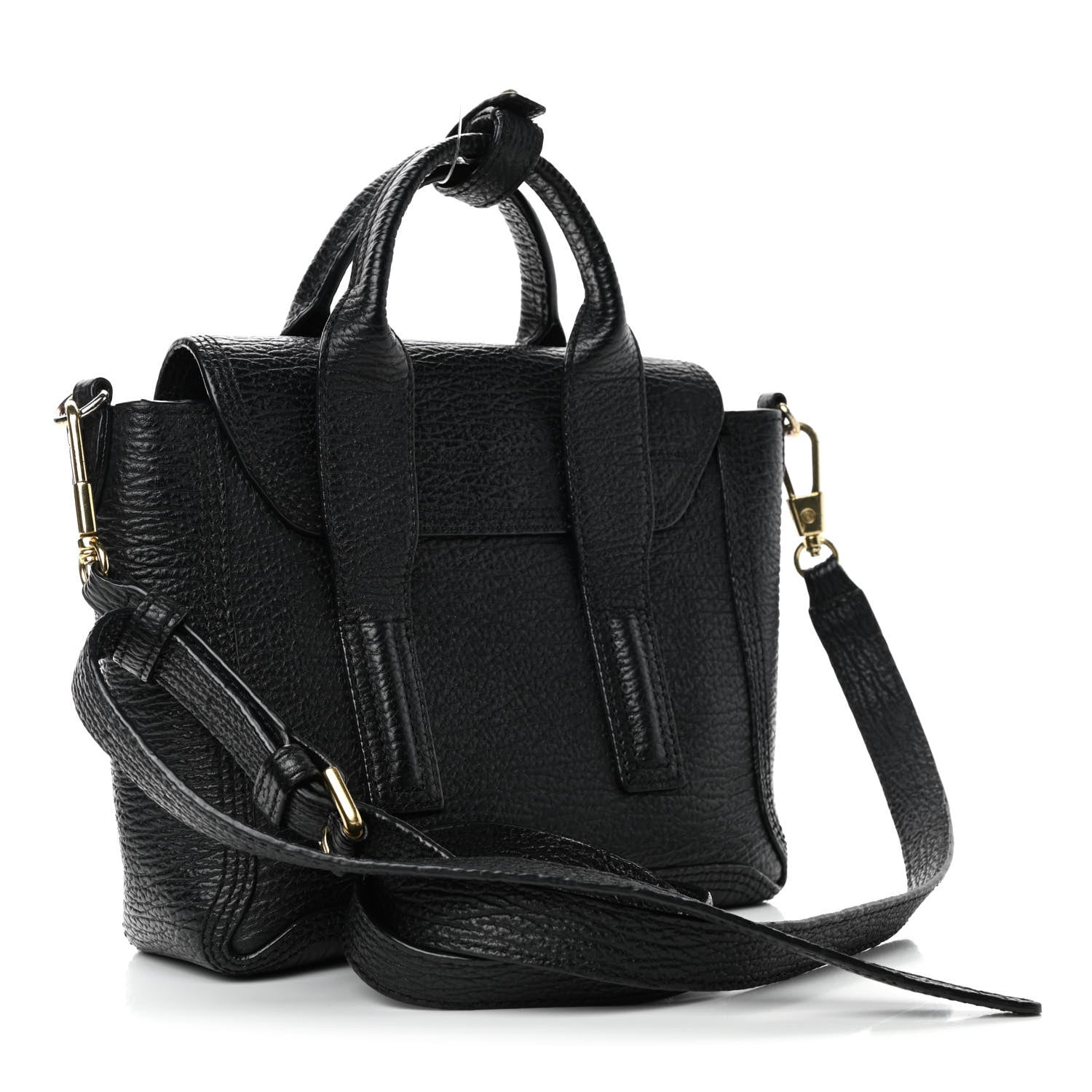 3.1 Phillip Lim Textured Calfskin Mini Pashli Satchel Black 2 of 5