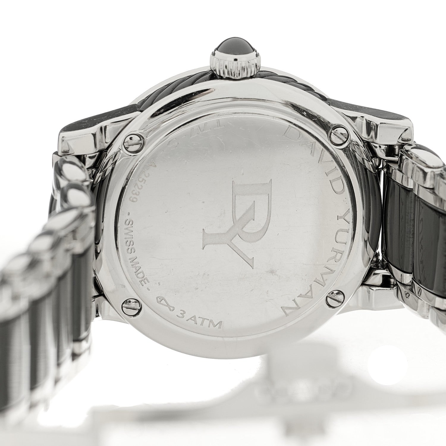 David Yurman Stainless Steel Ceramic Diamond Bezel 30mm Classic Quartz Watch Black 4 of 5