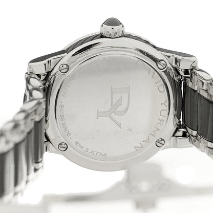 David Yurman Stainless Steel Ceramic Diamond Bezel 30mm Classic Quartz Watch Black 4 of 5