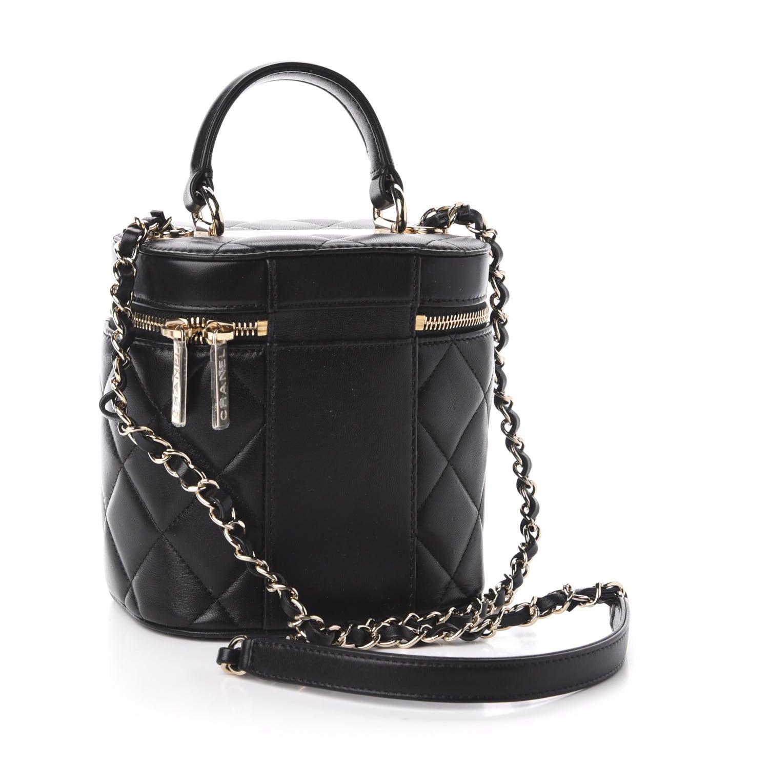 Chanel Lambskin Quilted Trendy Vanity Case Black 3 of 10
