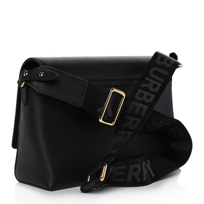 Burberry Grainy Calfskin Vintage Check Note Crossbody Bag Black 2 of 9