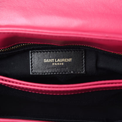 Saint Laurent Calfskin Y Quilted Monogram Toy Loulou Crossbody Bag Freesia 6 of 17