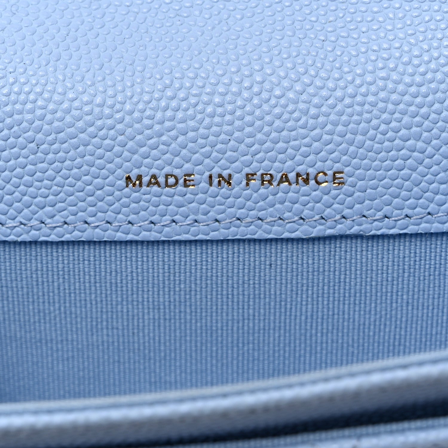 Chanel Caviar Quilted Flap Card Holder Wallet Light Blue 7 of 10