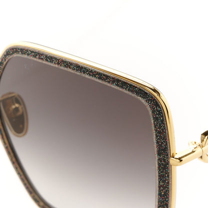 Louis Vuitton Metal LV Link One Square Sunglasses Z1774E Black Glitter 9 of 10