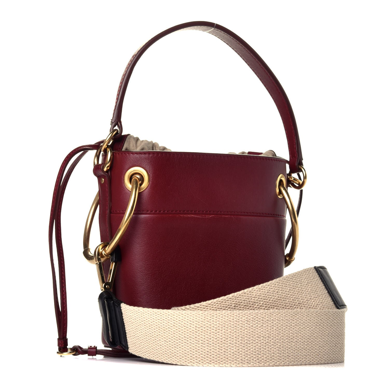 Chloe Smooth Calfskin Mini Roy Bucket Bag Plum Purple 4 of 10