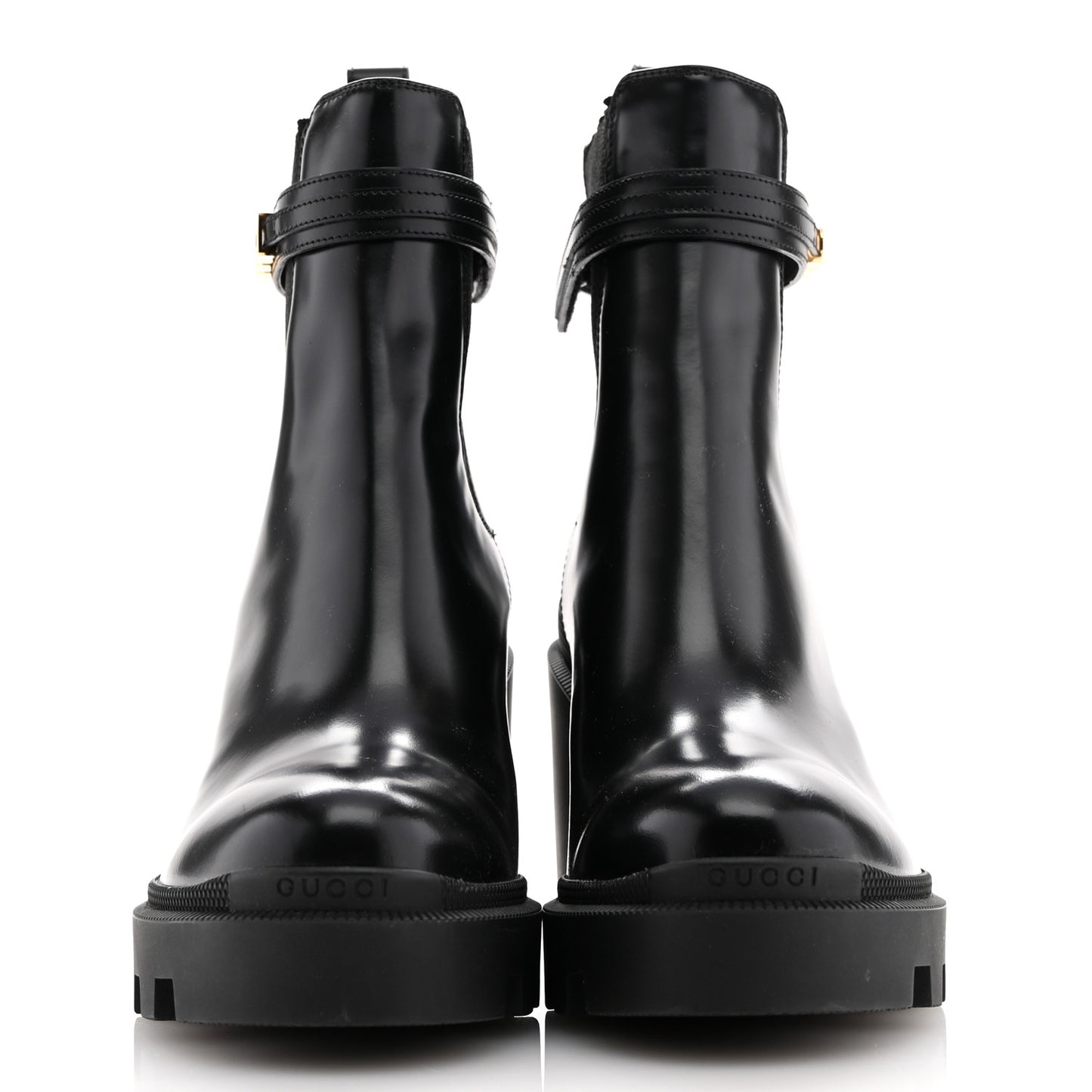 Magnum Calfskin Logo Ankle Boots 40.5 Black