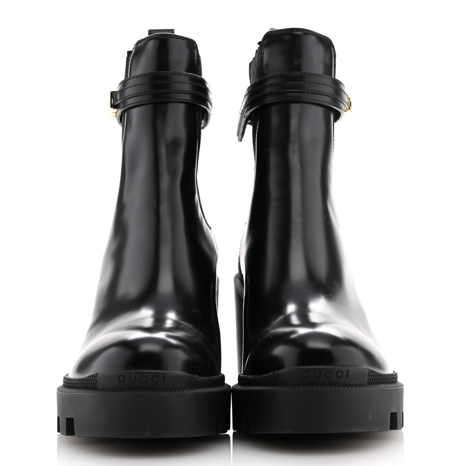 Gucci Magnum Calfskin Logo Ankle Boots 40.5 Black 3 of 11