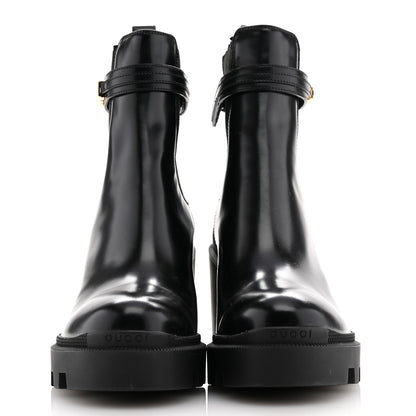 Gucci Magnum Calfskin Logo Ankle Boots 40.5 Black 3 of 11
