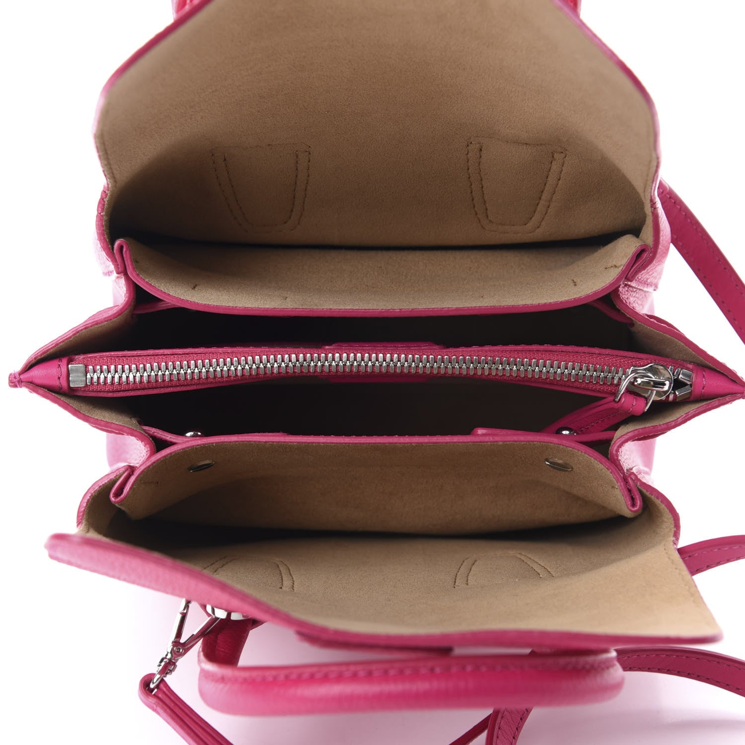 MCM Grained Calfskin Mini Milla Tote Beetroot Pink 5 of 9