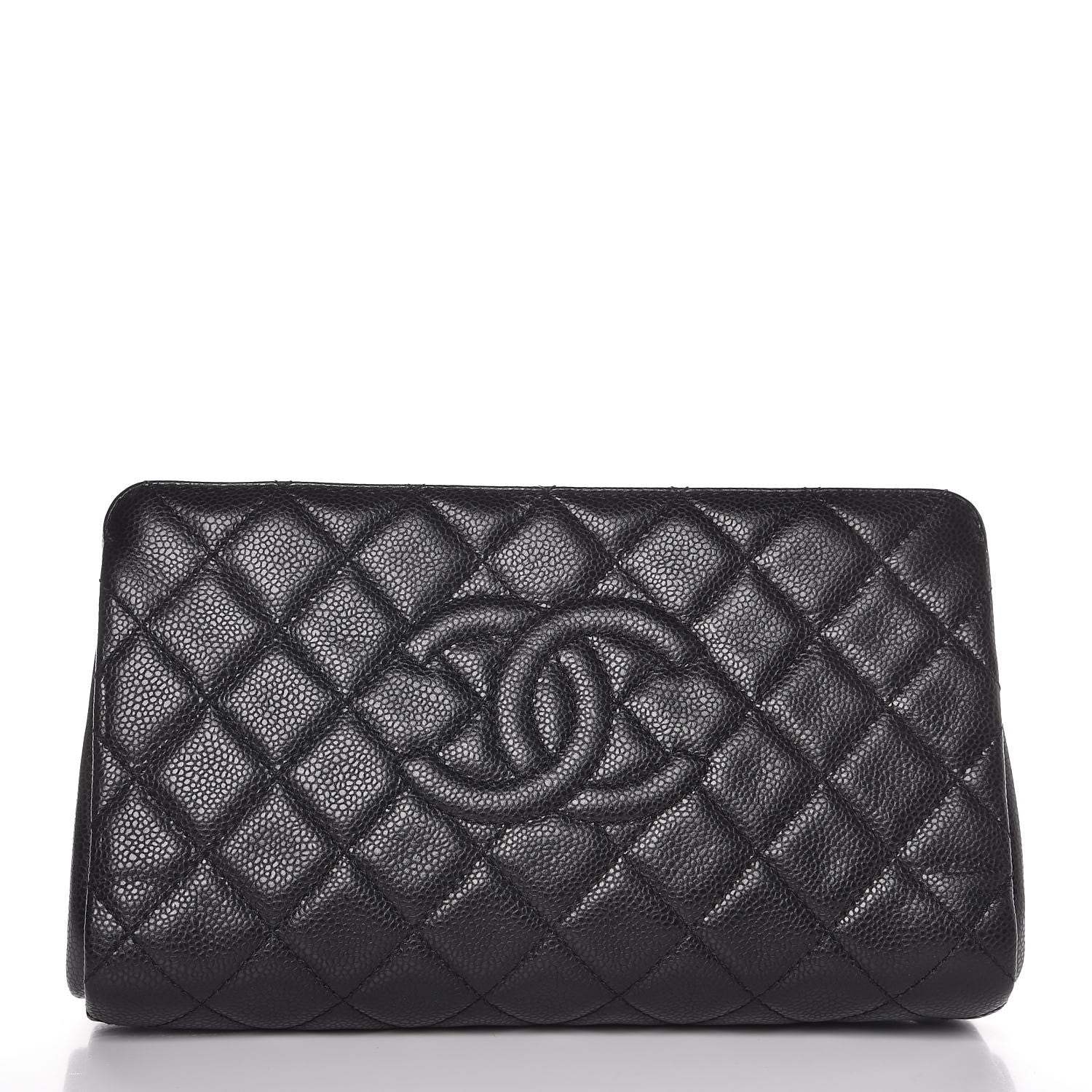 Chanel Caviar Quilted CC Large Clutch Black 1 of 7