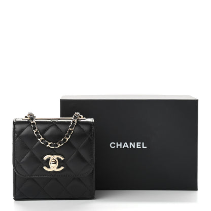 Chanel Lambskin Quilted Mini Trendy CC Chain Wallet Black 11 of 11