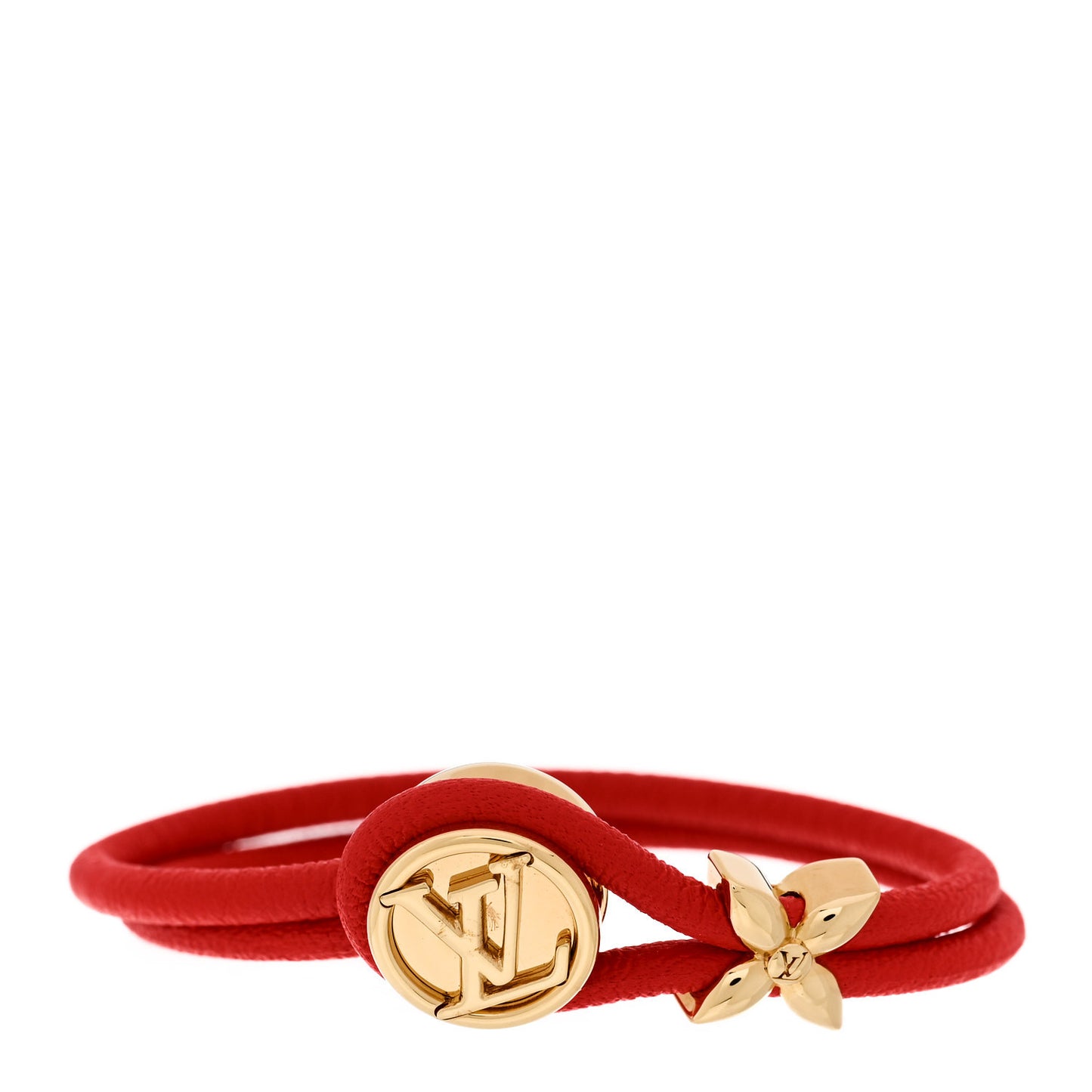 Calfskin Keep A Secret Bracelet 17 Red