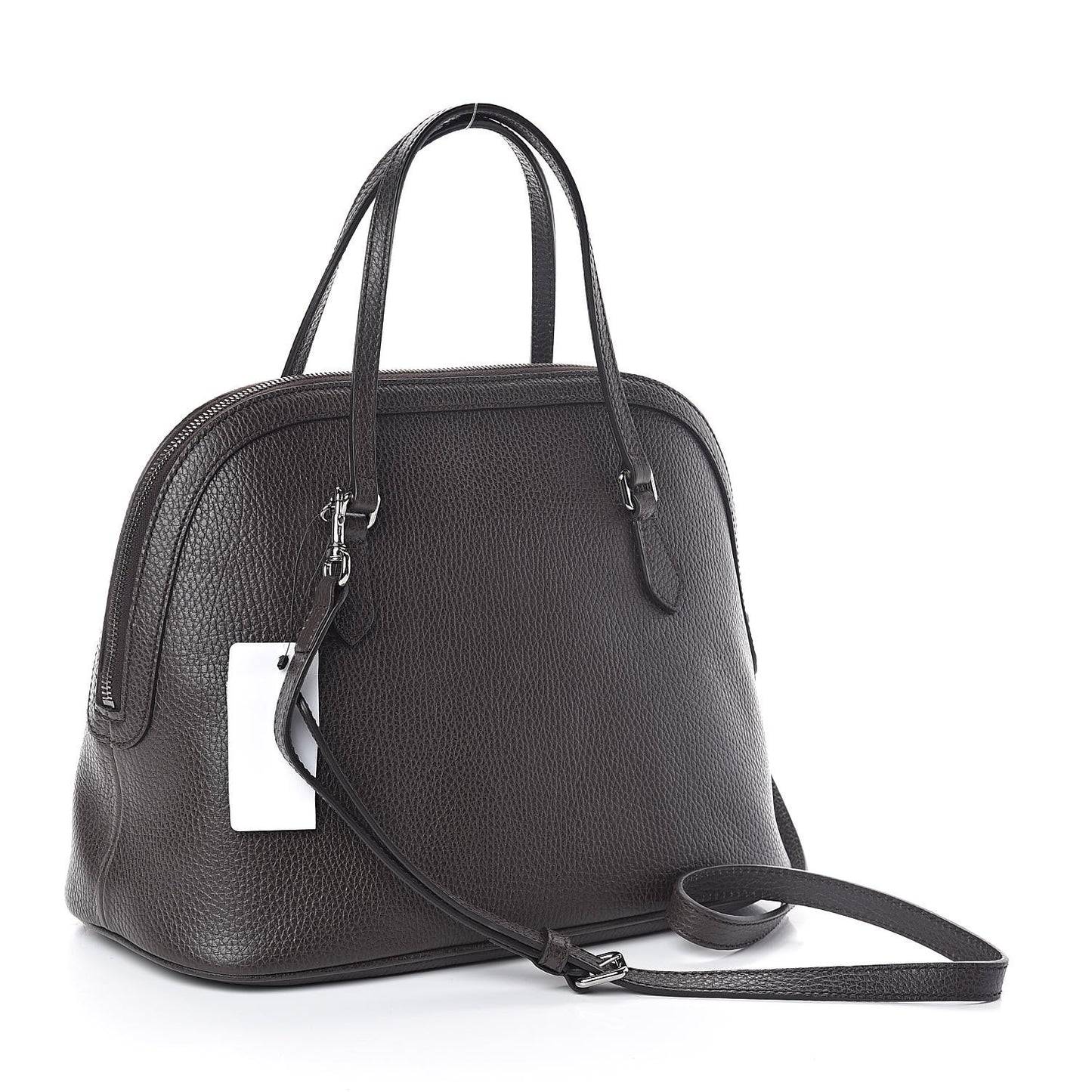Calfskin Medium Dome Bag Dark Brown