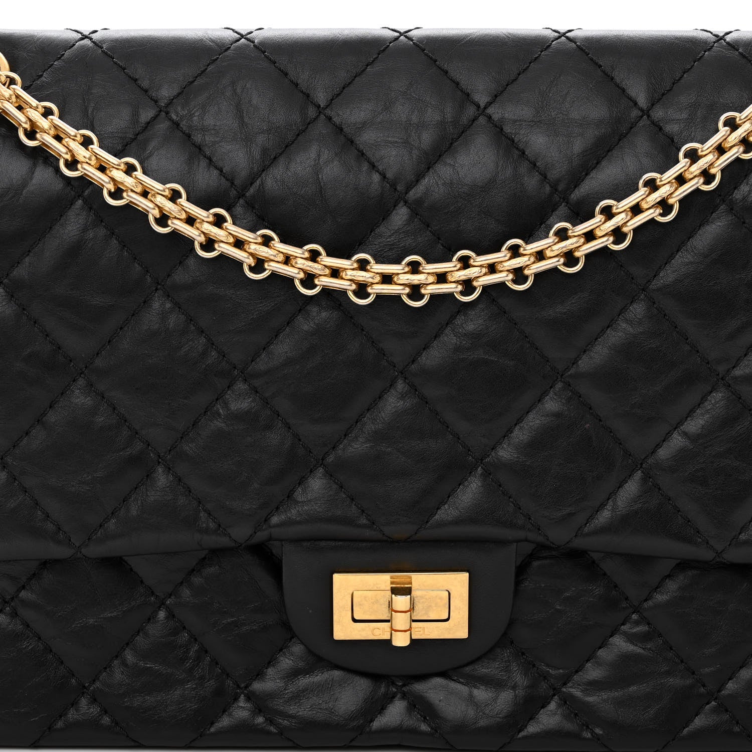 Chanel Aged Calfskin Quilted 2.55 Reissue 226 Flap Black 8 of 11