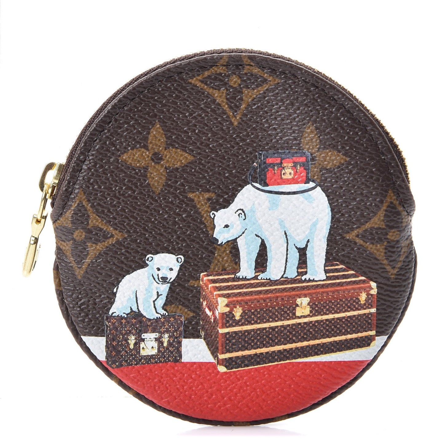 Monogram 2017 Christmas Animation Round Coin Purse