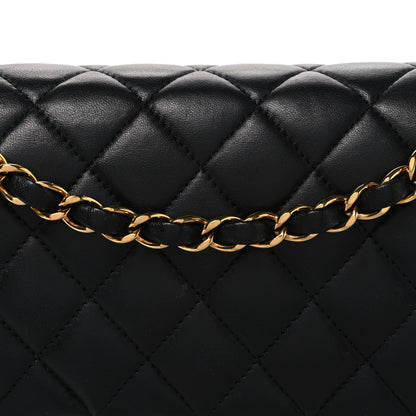 Chanel Lambskin Quilted Medium Double Flap Black 8 of 10