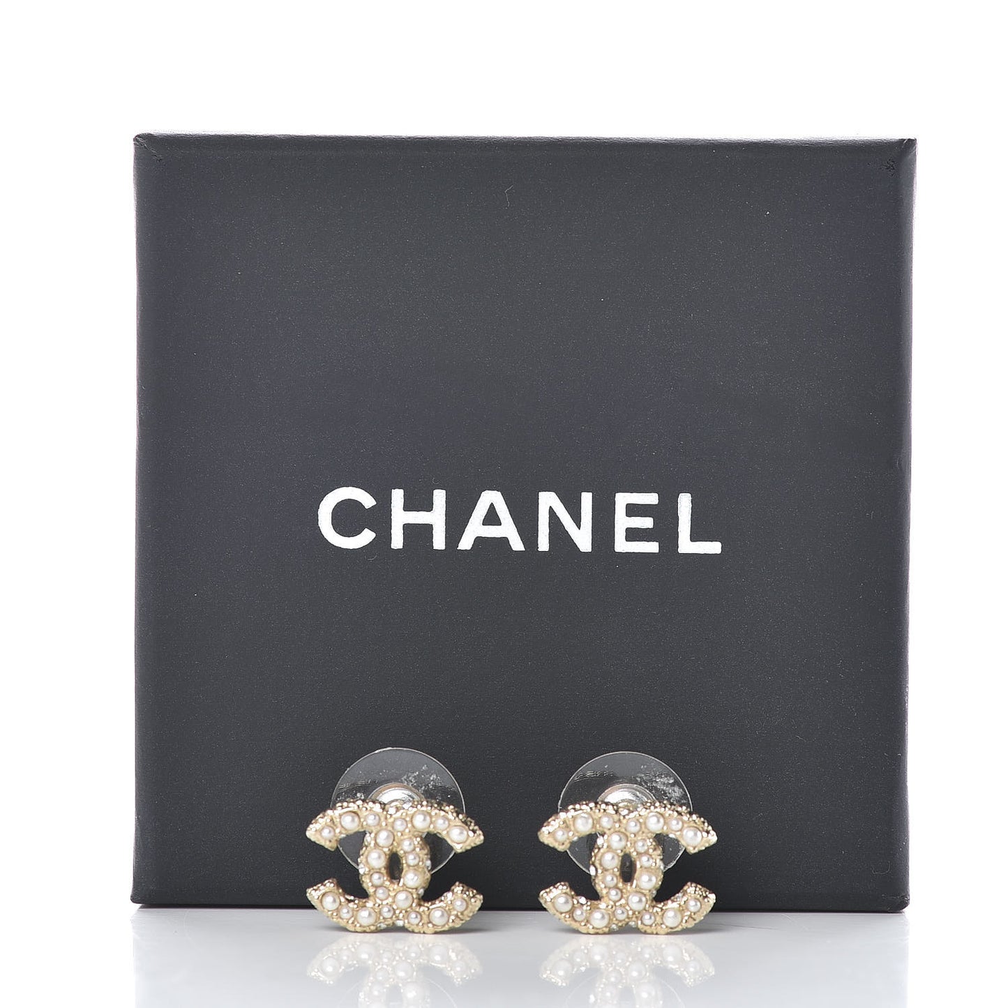 Pearl CC Earrings Light Gold