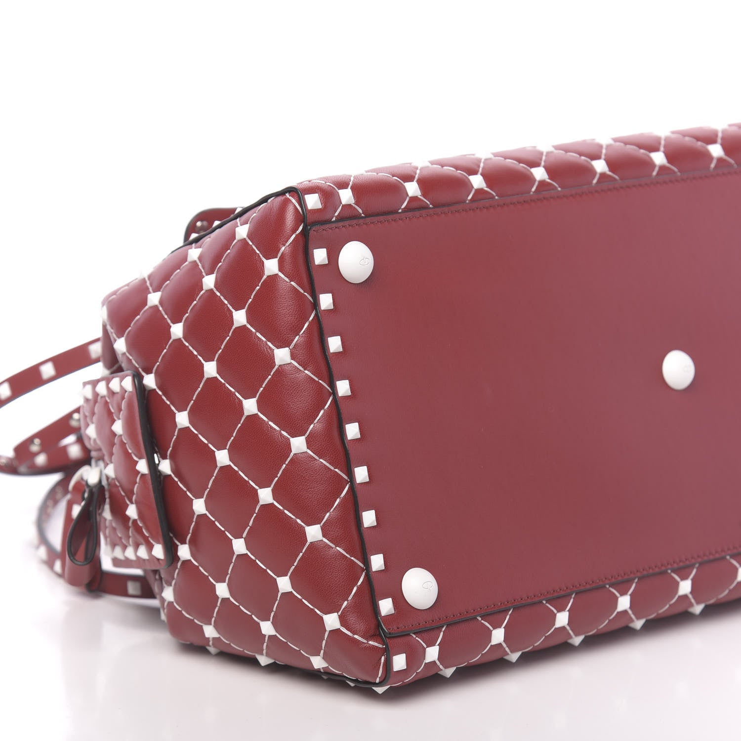 Valentino Garavani Lambskin Free Rockstud Spike Duffle Bag Rosso Valentino 8 of 9