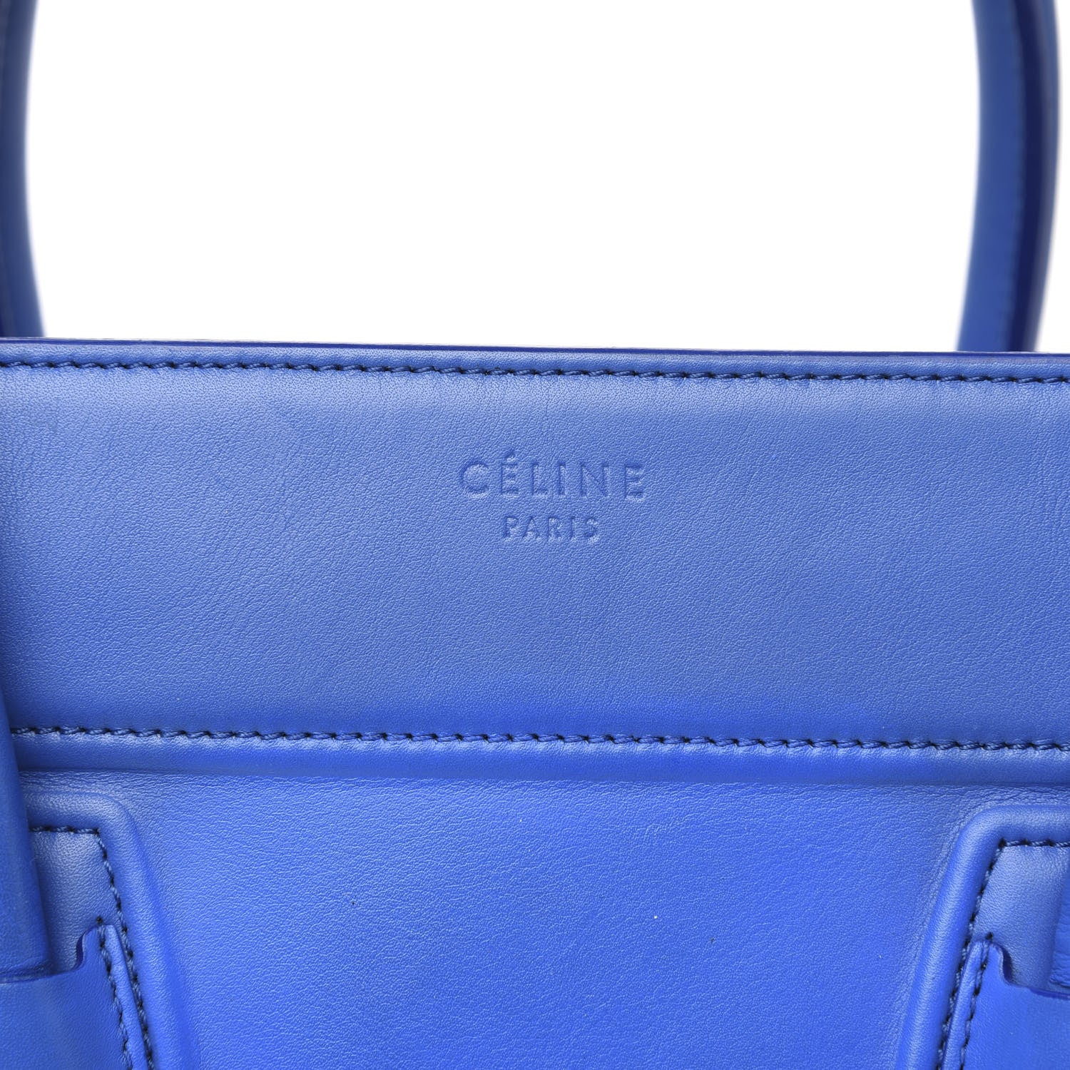 Celine Smooth Calfskin Medium Phantom Luggage Electric Blue 12 of 13