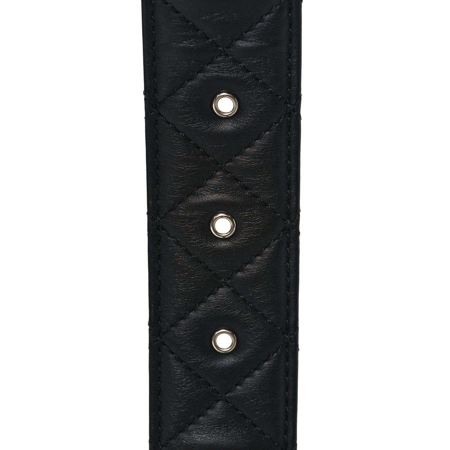 Lambskin Quilted CC Chain Belt 75 30 Black