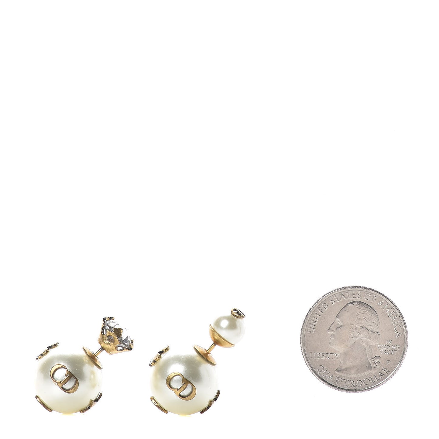 Pearl Mise En Dior Tribal Earrings Gold