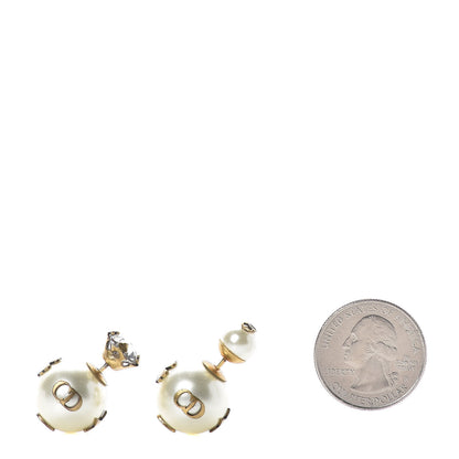 Christian Dior Pearl Mise En Dior Tribal Earrings Gold 2 of 5