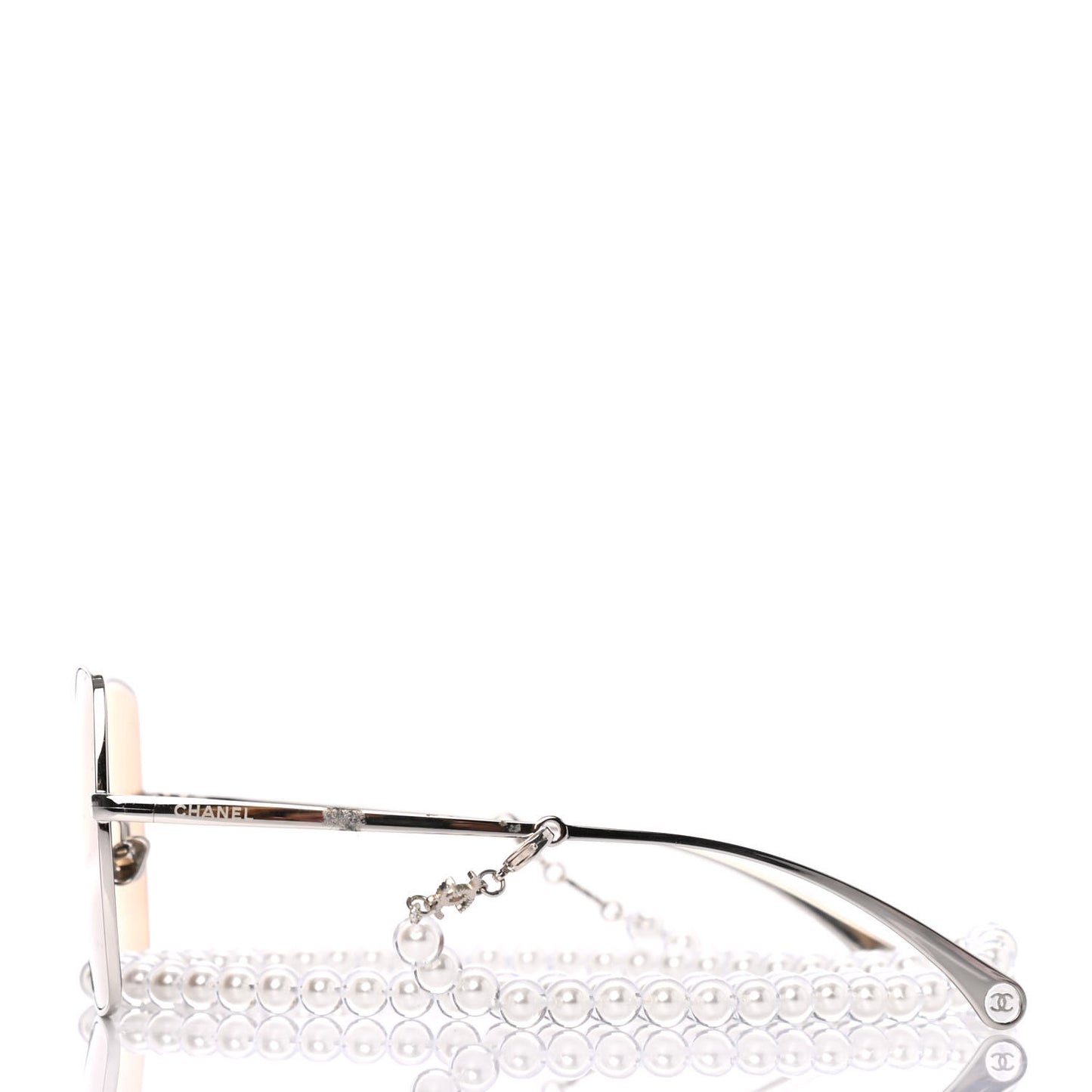 Butterfly Removable Pearl Chain Sunglasses 4262 Brown