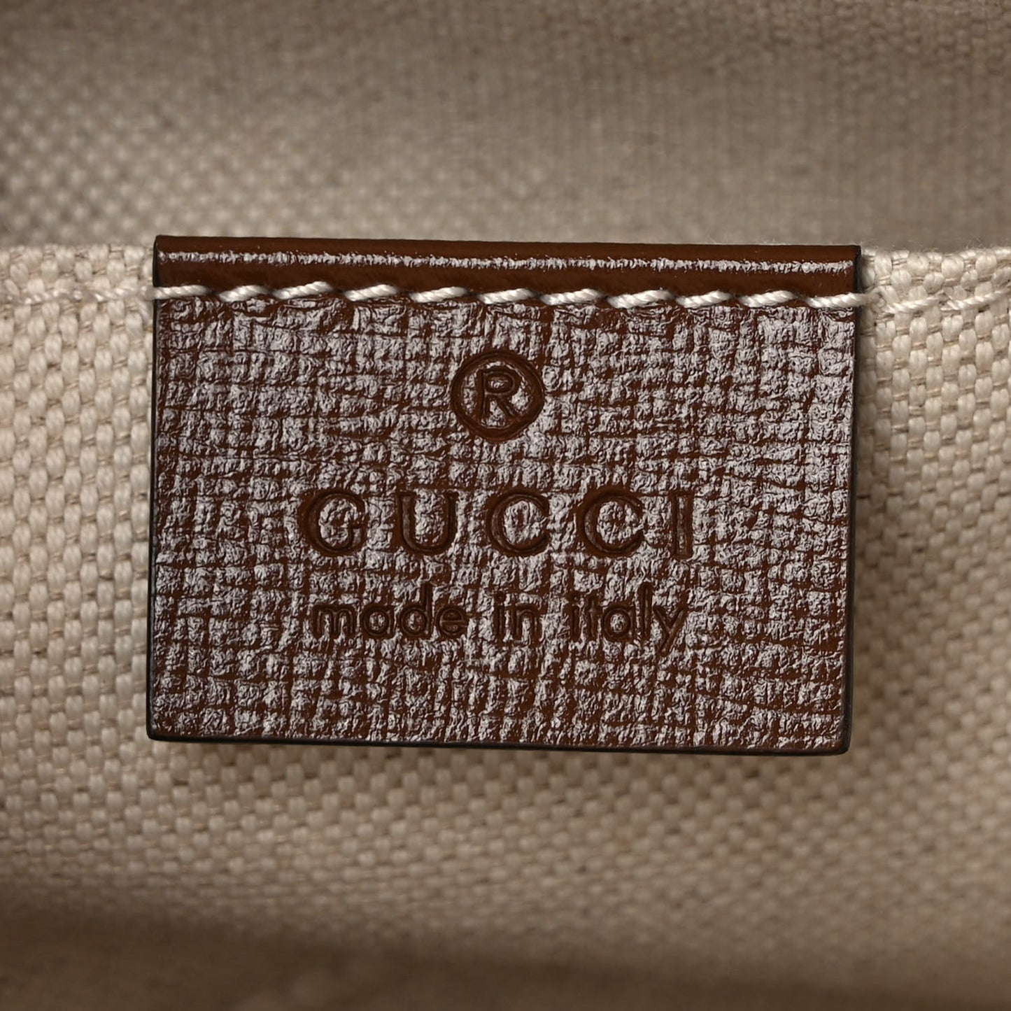 GG Supreme Monogram Azalea Calfskin Mini Horsebit 1955 Top Handle Bag Beige Ebony Brown Sugar