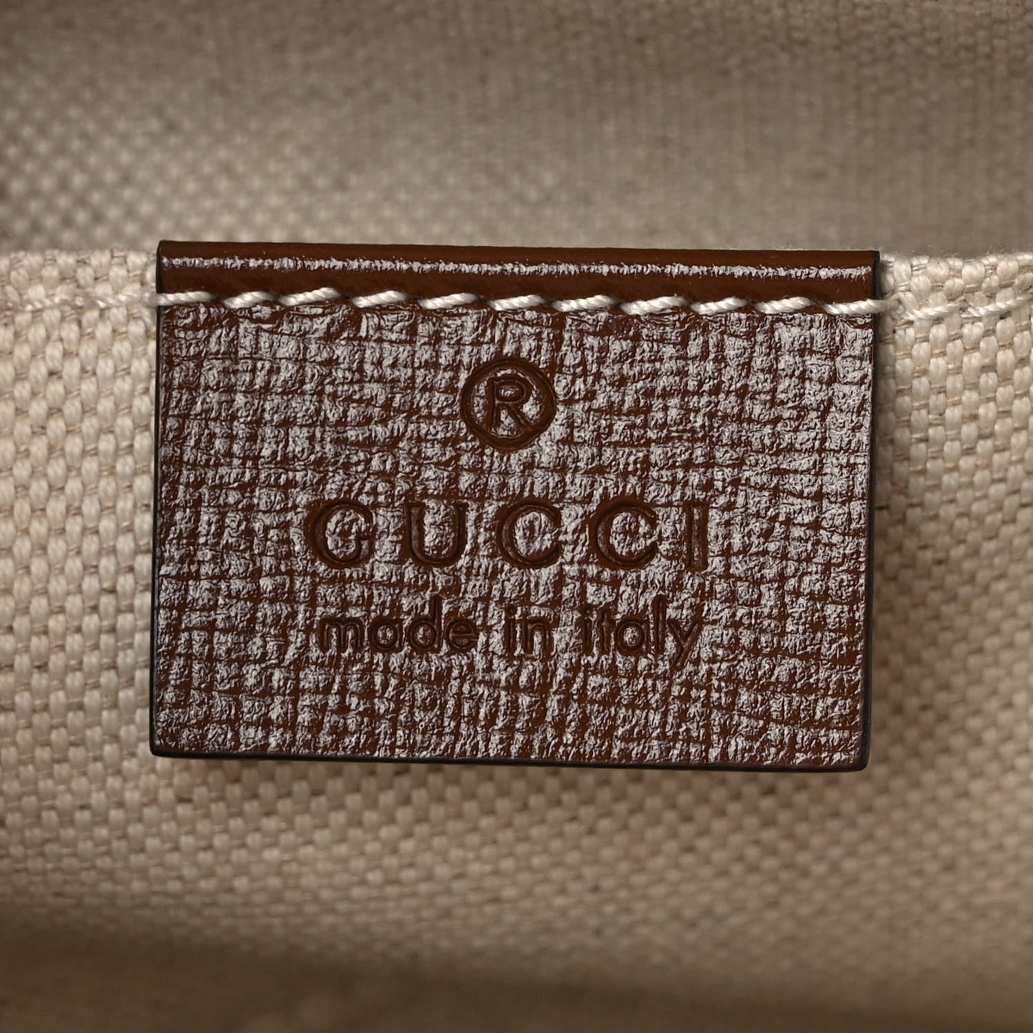Gucci GG Supreme Monogram Azalea Calfskin Mini Horsebit 1955 Top Handle Bag Beige Ebony Brown Sugar 6 of 9