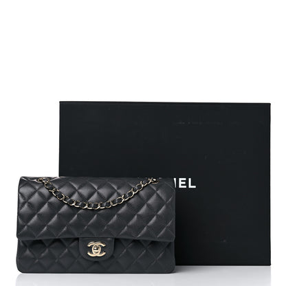 Chanel Caviar Quilted Medium Double Flap Dark Grey 10 of 10