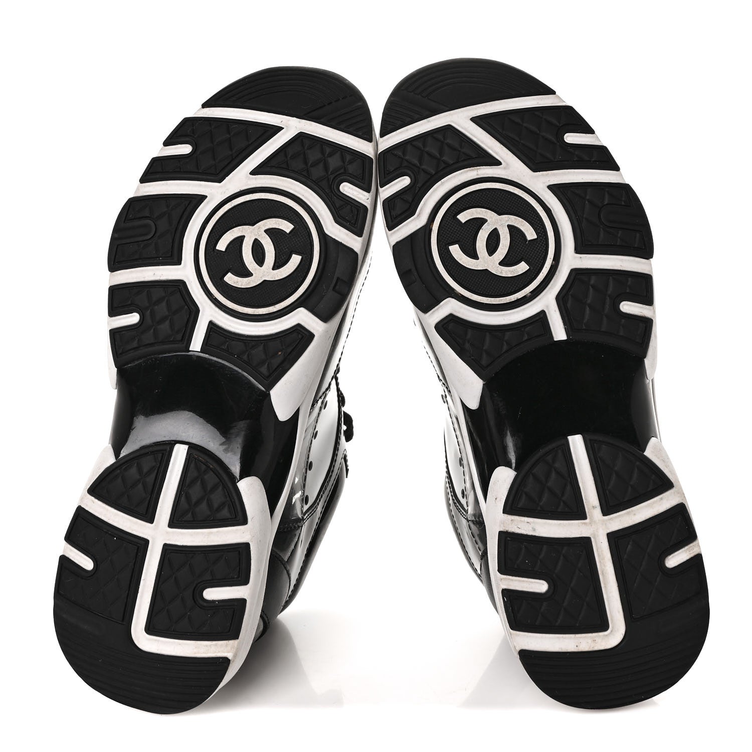 Chanel Calfskin Patent Transparent Sneakers 36.5 Black 5 of 6