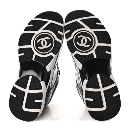 Chanel Calfskin Patent Transparent Sneakers 36.5 Black 5 of 6