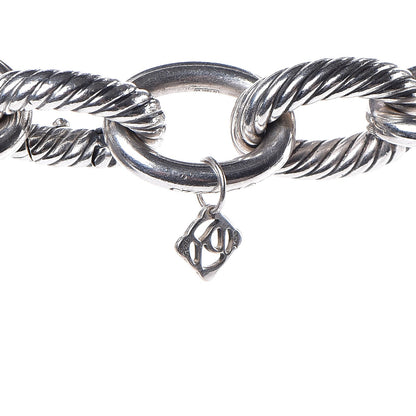 David Yurman Sterling Silver 16mm Large Oval Link Necklace 4 of 7