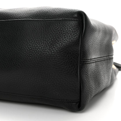 Gucci Pebbled Calfskin Medium Soho Chain Shoulder Bag Black 10 of 14