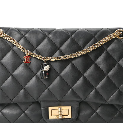 Chanel Calfskin Quilted 2.55 Paris Shanghai China Doll Reissue 227 Flap Black 7 of 9