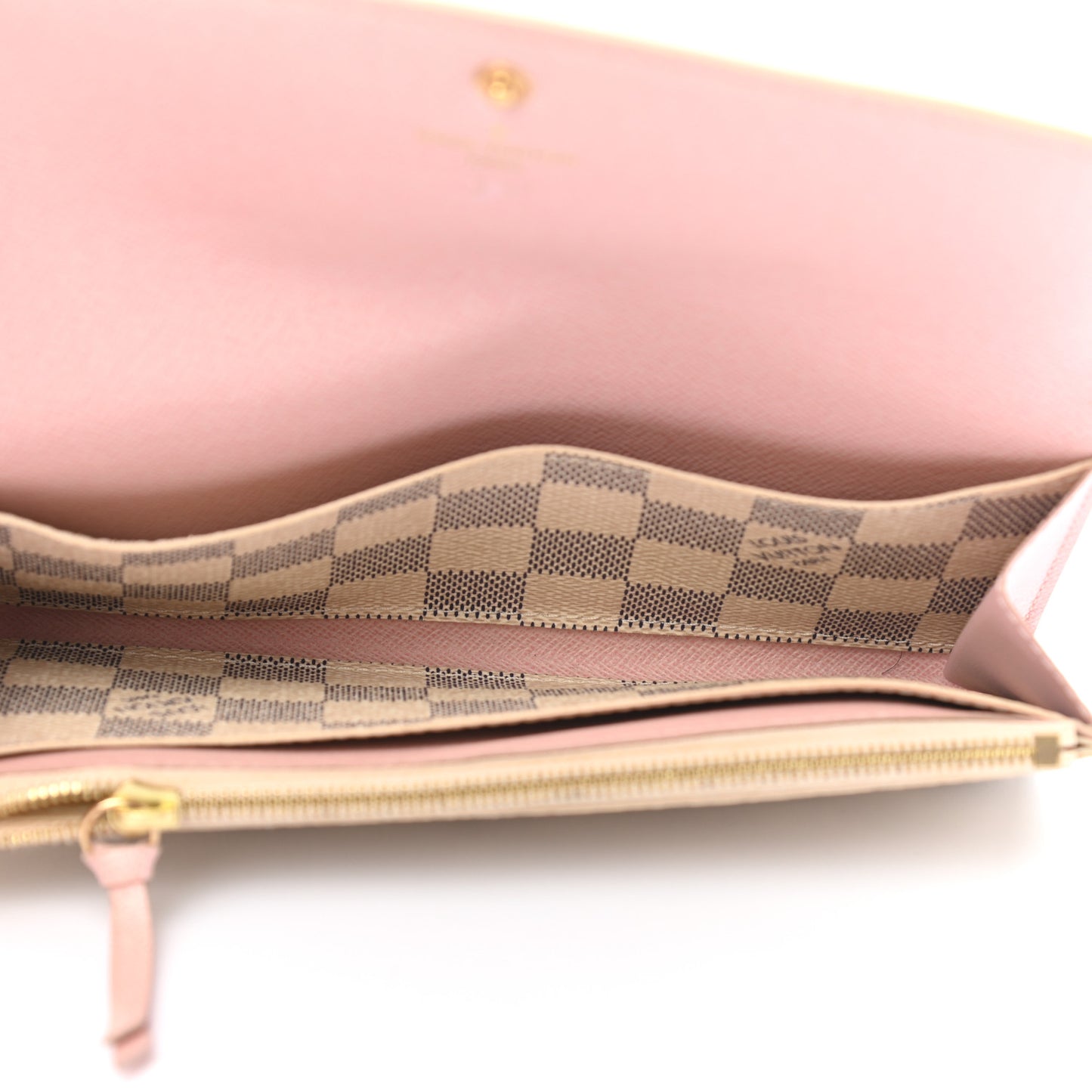 Damier Azur Emilie Wallet Rose Ballerine