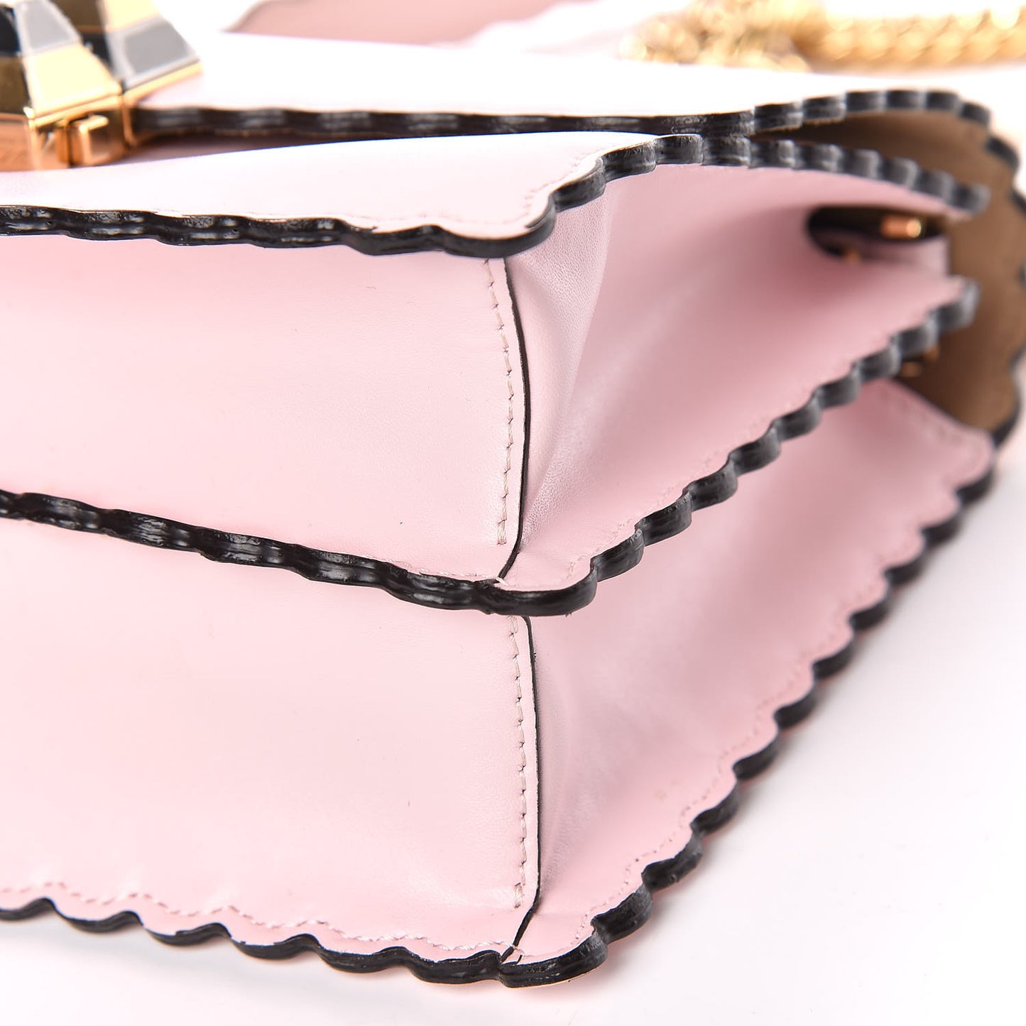 Vitello Liberty Scalloped Studded Small Kan I Shoulder Bag Confetto