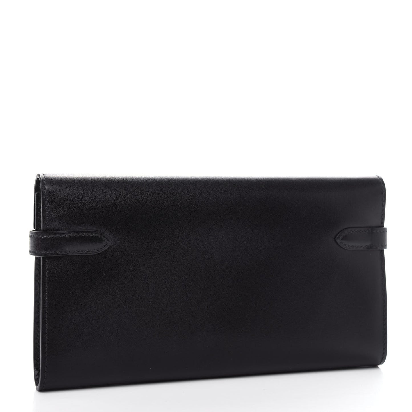Box Guilloche Kelly Longue Wallet Black