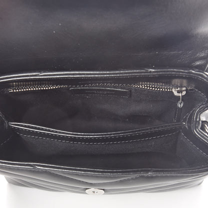 Saint Laurent Calfskin Y Quilted Monogram Toy Loulou Crossbody Bag Black 5 of 9