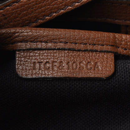 Burberry Grainy Calfskin House Check Medium Banner Tote Tan 7 of 12