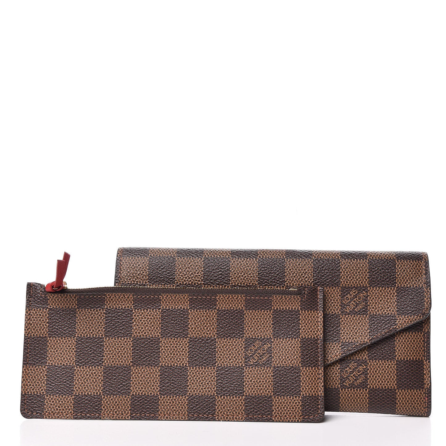 Damier Ebene Josephine Wallet Red