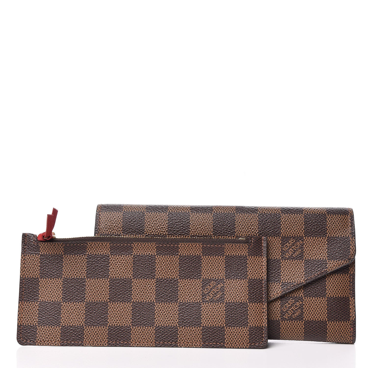 Louis Vuitton Damier Ebene Josephine Wallet Red 3 of 10