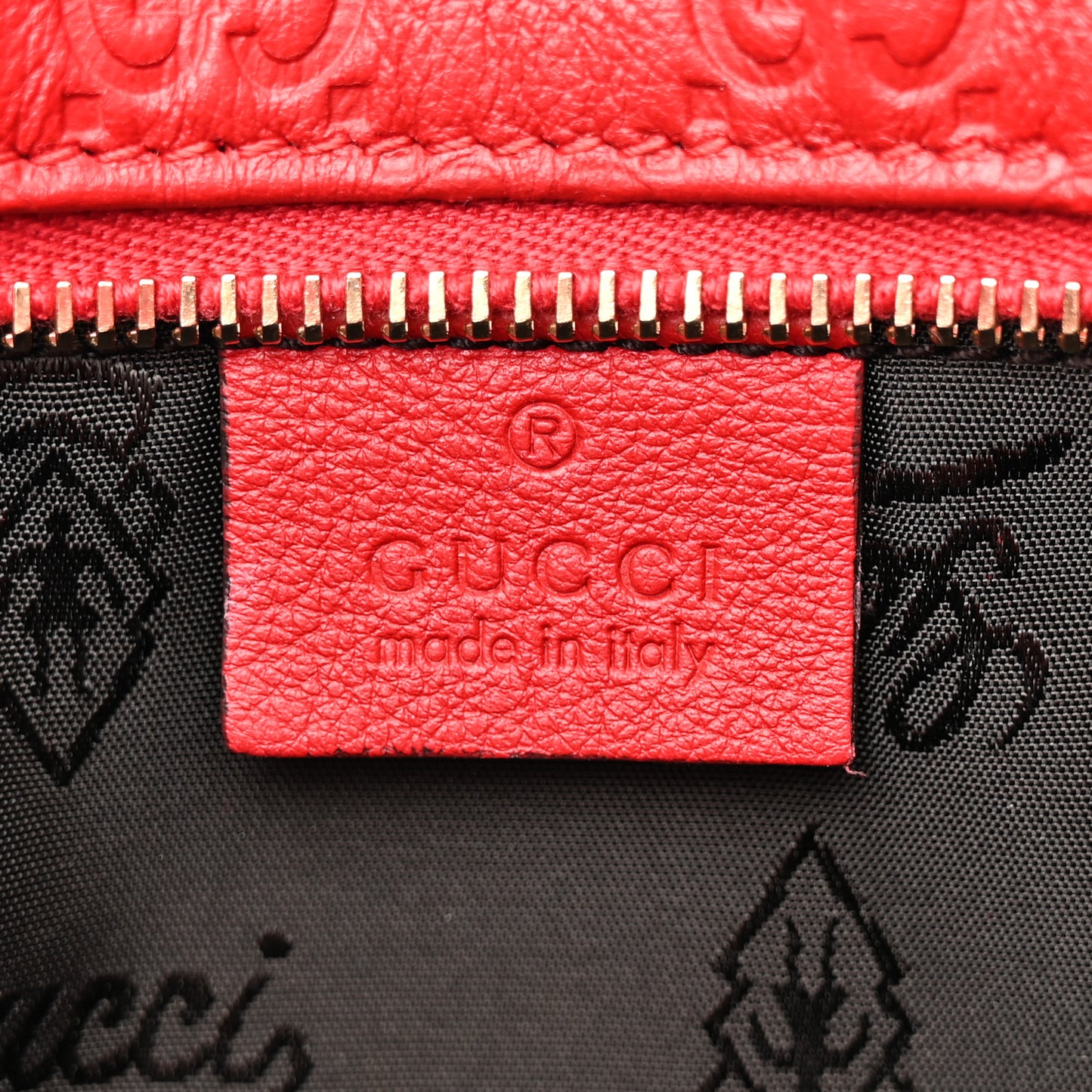 Guccissima Small Joy Tote Red