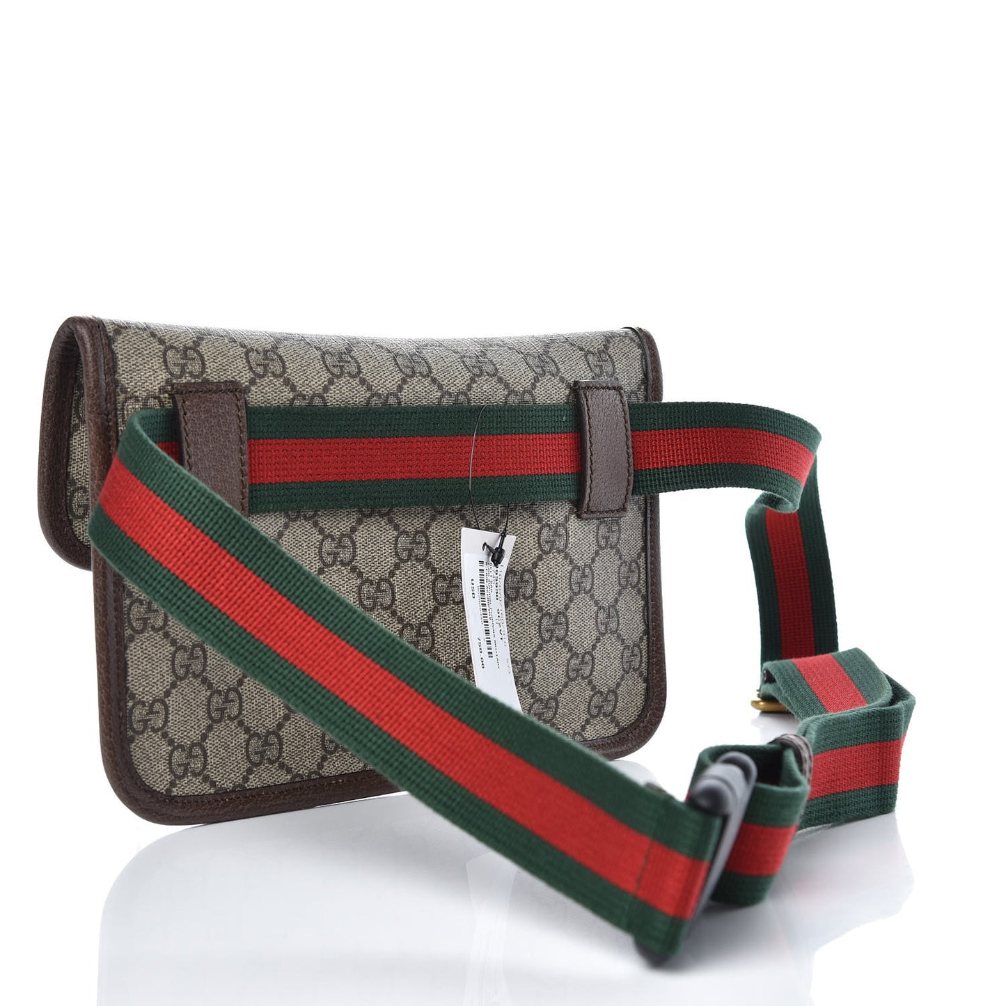 GG Supreme Monogram Neo Vintage Web Belt Bag Brown